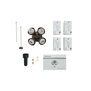 Accessory LED Fan Fitter in Tannery Bronze by Kichler