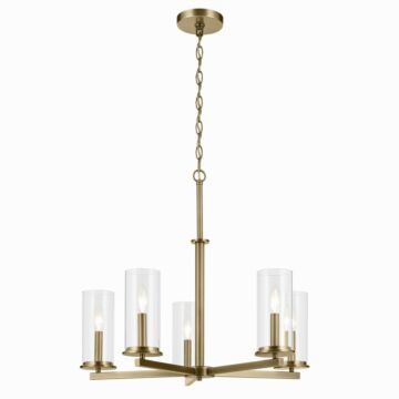 Crosby  Chandelier in Natural Brass by Kichler
