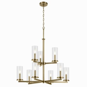 Crosby  Chandelier in Natural Brass by Kichler