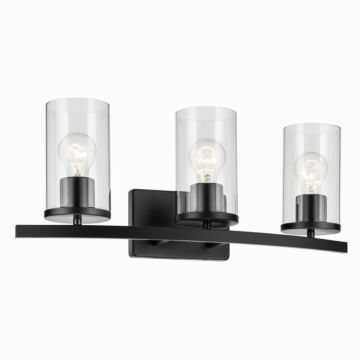 Crosby  Bathroom Vanity Light in Black by Kichler