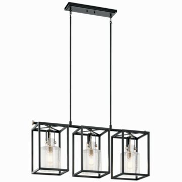 Kitner Linear Chandelier in Polished Nickel by Kichler