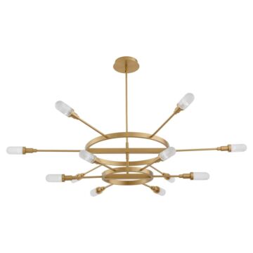 Sperano LED Chandelier in Aged Brass by Oxygen Lighting