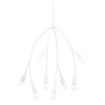 Elsa  Chandelier in Textured White by Mitzi