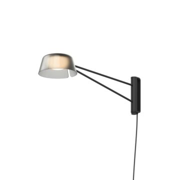 Ray LED Wall Lamp in Satin Black by Sonneman