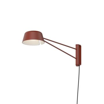 Ray LED Wall Lamp in Oxide Red by Sonneman