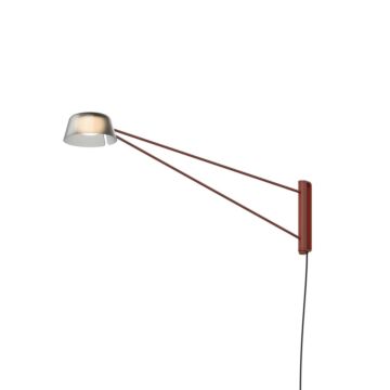Ray LED Wall Lamp in Oxide Red by Sonneman