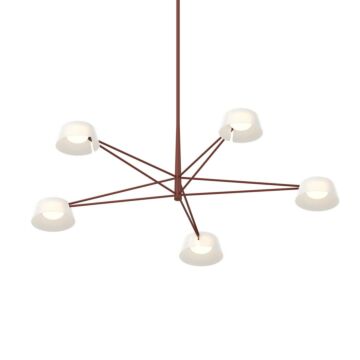 Ray LED Pendant in Oxide Red by Sonneman