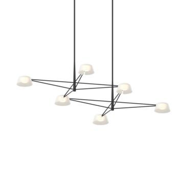 Ray LED Pendant in Satin Black by Sonneman