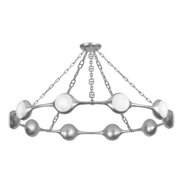 Riviere LED Chandelier in Vintage Gold Leaf by Corbett Lighting