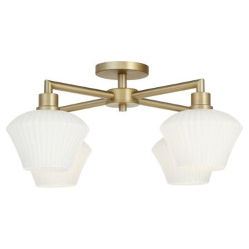 Cassini  Flush Mount in Aged Brass by Quorum