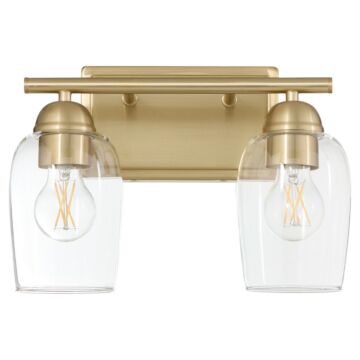 Wallinger  Bathroom Vanity Light in Aged Brass by Quorum