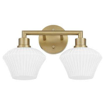 Cassini  Bathroom Vanity Light in Aged Brass by Quorum