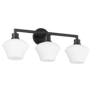 Cassini  Bathroom Vanity Light in Matte Black by Quorum