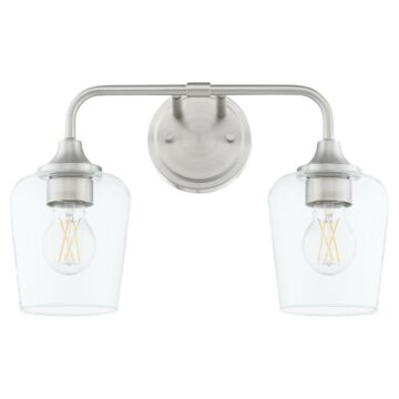 Raymond  Bathroom Vanity Light in Satin Nickel by Quorum
