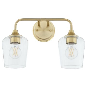 Raymond  Bathroom Vanity Light in Aged Brass by Quorum