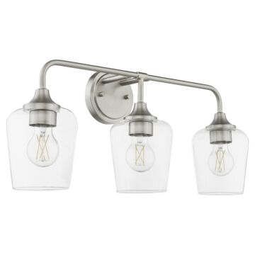 Raymond  Bathroom Vanity Light in Satin Nickel by Quorum