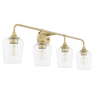 Raymond  Bathroom Vanity Light in Aged Brass by Quorum