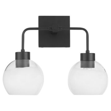 Lacy  Bathroom Vanity Light in Matte Black by Quorum