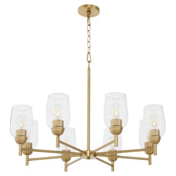 Wallinger  Chandelier in Aged Brass by Quorum