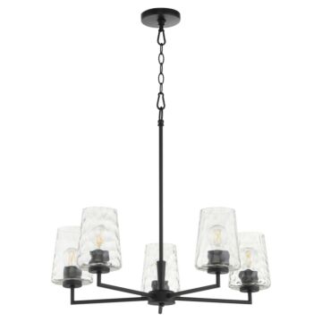 Goodwin  Chandelier in Matte Black by Quorum
