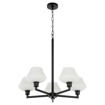 Cassini  Chandelier in Matte Black by Quorum
