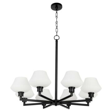 Cassini  Chandelier in Matte Black by Quorum