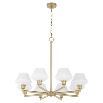 Cassini  Chandelier in Aged Brass by Quorum