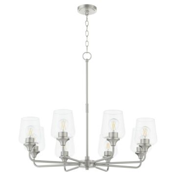 Raymond  Chandelier in Satin Nickel by Quorum
