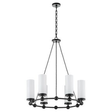 Lee Boulevard  Chandelier in Matte Black by Quorum