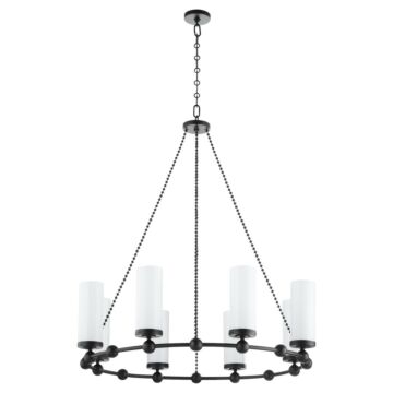 Lee Boulevard  Chandelier in Matte Black by Quorum