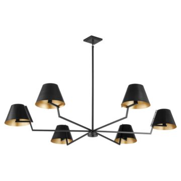 Bliss  Chandelier in Matte Black by Quorum