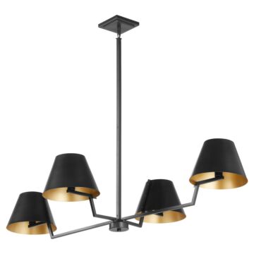 Bliss  Linear Chandelier in Matte Black by Quorum