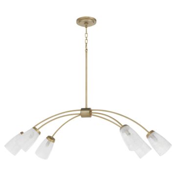 Arpeggio  Linear Chandelier in Aged Brass by Quorum