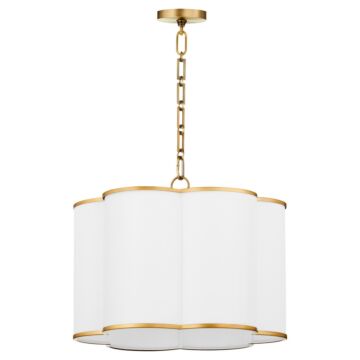 Belinder  Pendant in Non-Lacquered Brass by Quorum