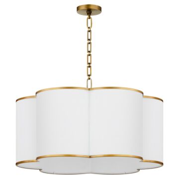 Belinder  Pendant in Non-Lacquered Brass by Quorum