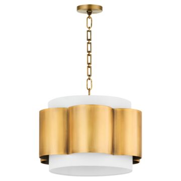 Belinder  Pendant in Non-Lacquered Brass by Quorum