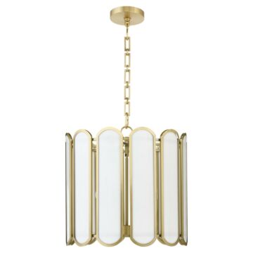 Belleview  Pendant in Aged Brass by Quorum