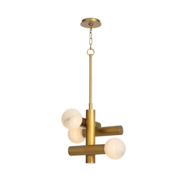 Dion LED Pendant in Natural Brass by Regina Andrew Detroit