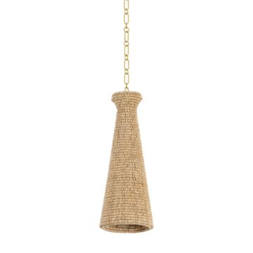 Tallman  Pendant in Vintage Gold Leaf by Hudson Valley