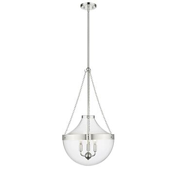 Clarra  Pendant in Polished Nickel by Millennium