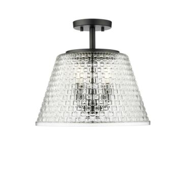 Saben  Semi Flush Mount in Matte Black by Millennium