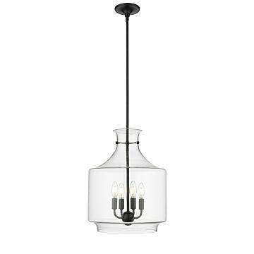 Mahannah  Pendant in Matte Black by Millennium
