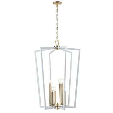 Lizabeth  Pendant in Matte White Modern Gold by Millennium