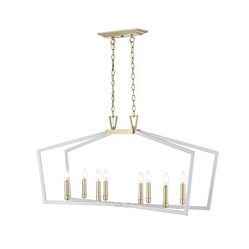 Lizabeth  Pendant in Matte White Modern Gold by Millennium