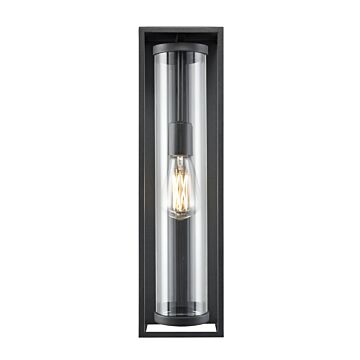 Caleb  Outdoor Lantern in Textured Black by Millennium