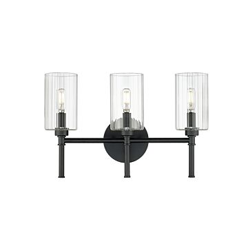 Chastine  Bathroom Vanity Light in Matte Black by Millennium