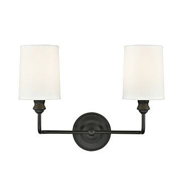 Leena  Bathroom Vanity Light in Matte Black by Millennium