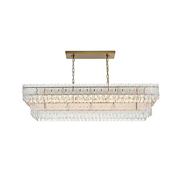 Emilia  Chandelier in Satin Gold And Clear by Elegant Lighting