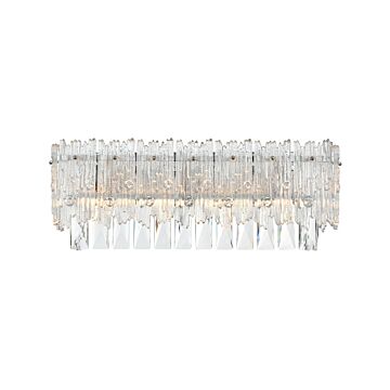 Emilia  Wall Sconce in Chrome And Clear by Elegant Lighting