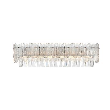 Emilia  Wall Sconce in Chrome And Clear by Elegant Lighting